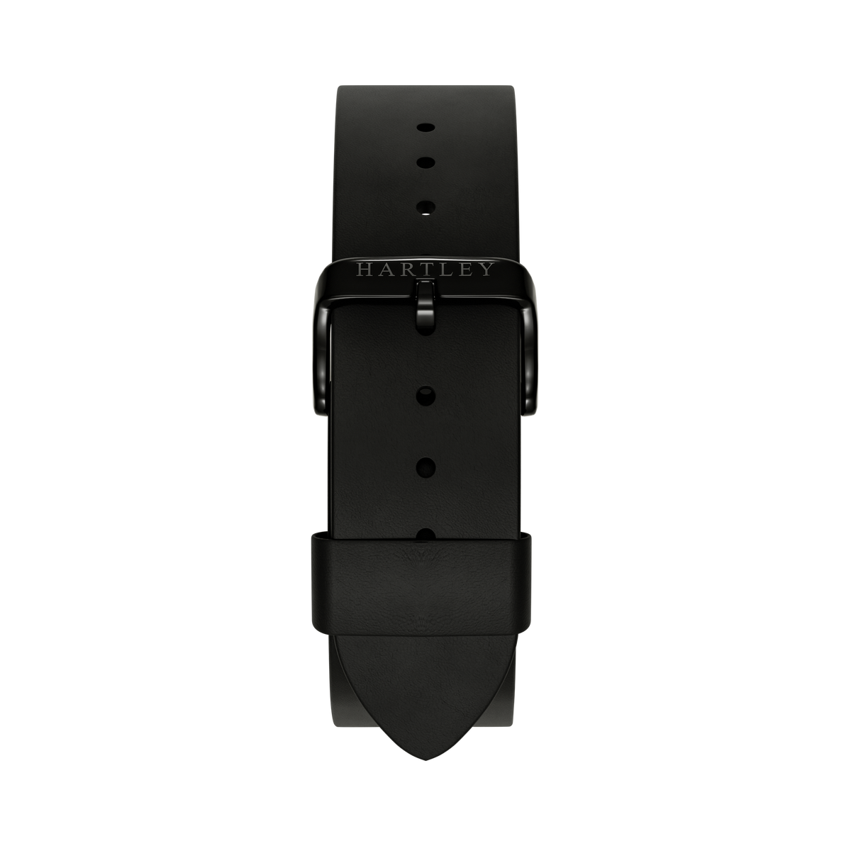 BLACK LEATHER STRAP WITH BLACK BUCKLE