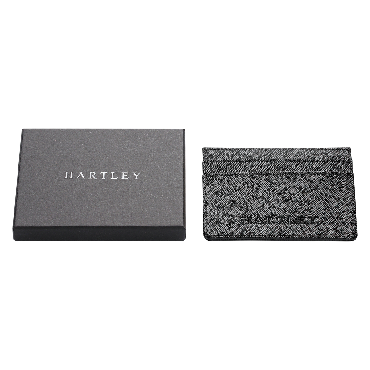 Hartley Black Saffiano Italian Wallet In Box