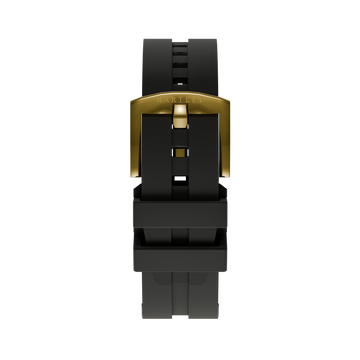 BLACK SILICONE STRAP WITH GOLD BUCKLE