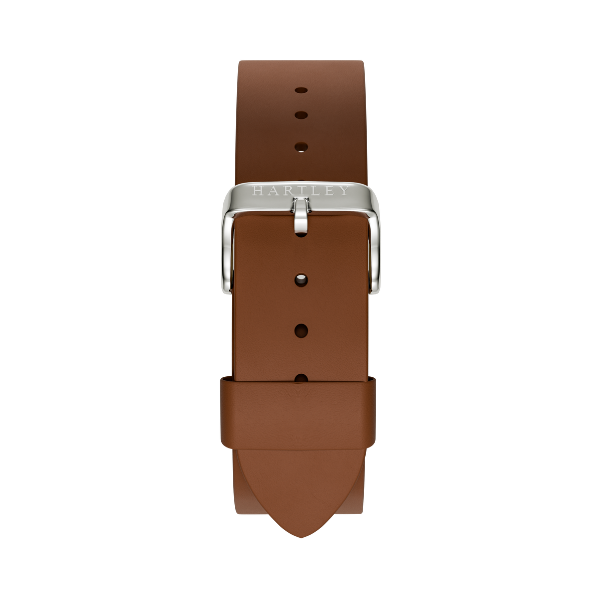 BROWN LEATHER STRAP WITH SILVER BUCKLE