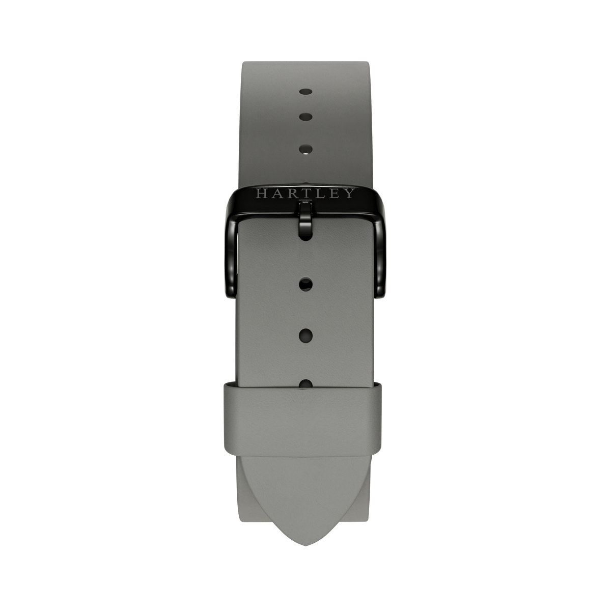 GREY LEATHER STRAP WITH BLACK BUCKLE