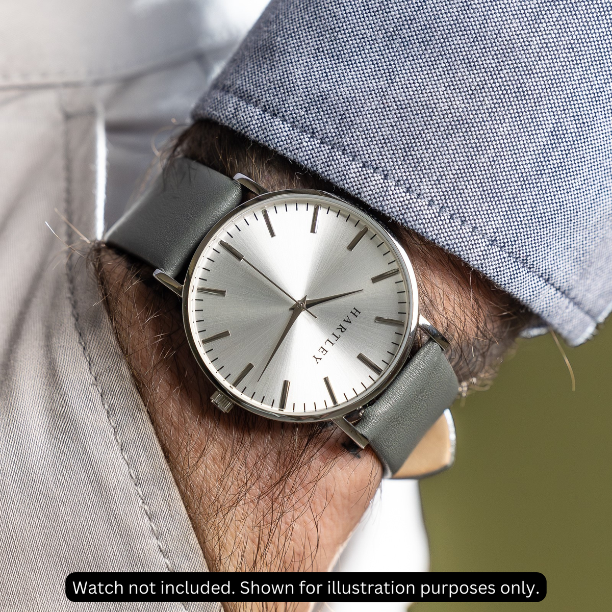 Grey Leather Strap Example Image 2