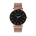 Heritage Rose Gold Black Dial with Rose Gold Mesh