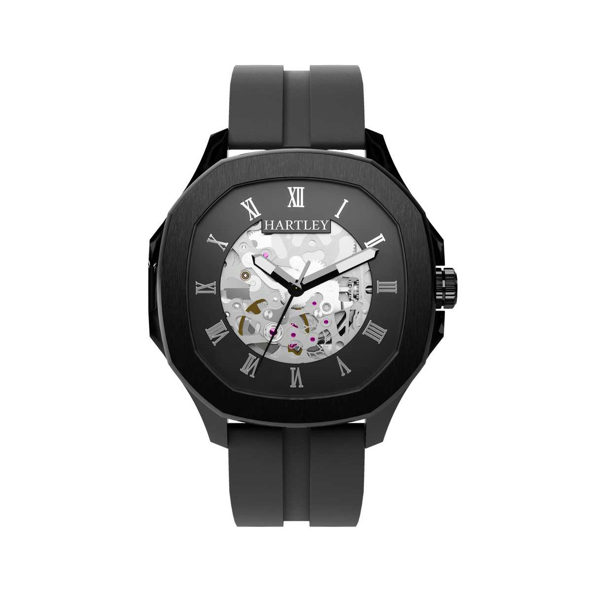 HARTLEY LEGACY BLACK BLACK SILICONE FRONT VIEW