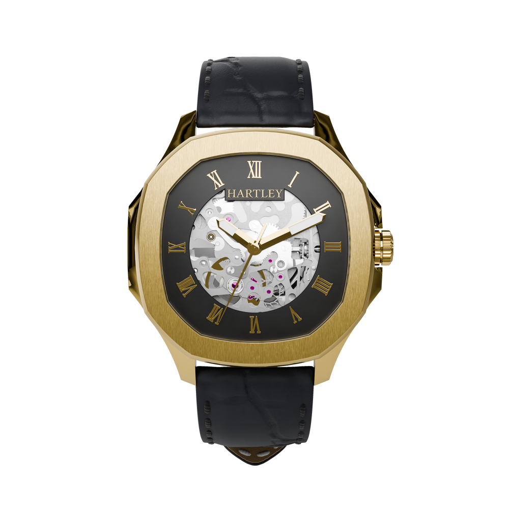 Legacy Gold with Black Croc