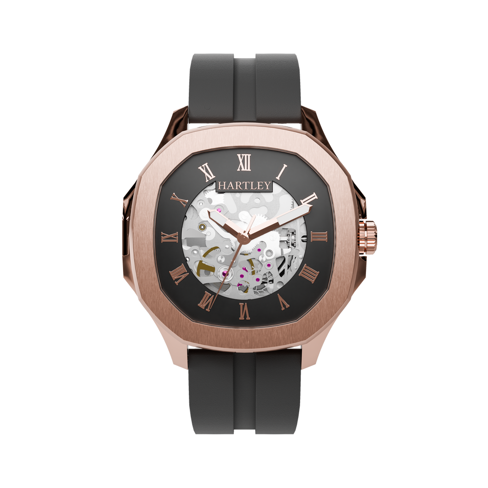 Legacy Rose Gold with Black Silicone